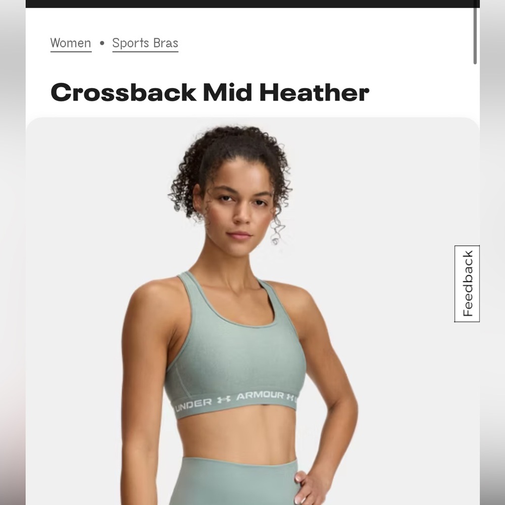 Under Armour Mid Compression Teal Sports Bra